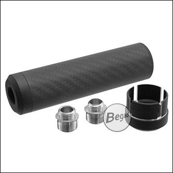 Begadi Supersonic 9/45 "Lightweight" Carbon Silencer  -  14mm CCW, 16mm CW, 12mm CCW, 11mm CCW