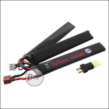 Begadi "IMPERIO" LiPo Akku 11,1V 1300mAh 30C Triple Stick mit Dean & Adapter auf Mini TAM