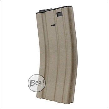 Begadi M4 / M16 / MK16 Stahlblech Midcap Magazin (140 BBs) - TAN -