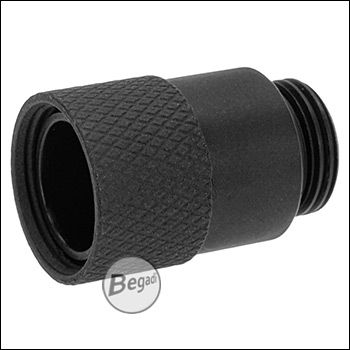 Army Armament 14mm CCW Silencer Adapter (auf 12mm CCW) mit Schutzkappe -lang-