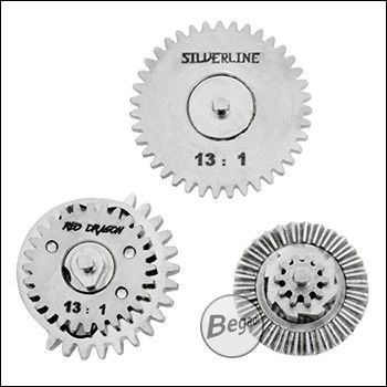 Begadi Silverline CNC Gearset (Low Noise) - galvanisch vernickelt - 13:1 mit 16Z Sector Gear