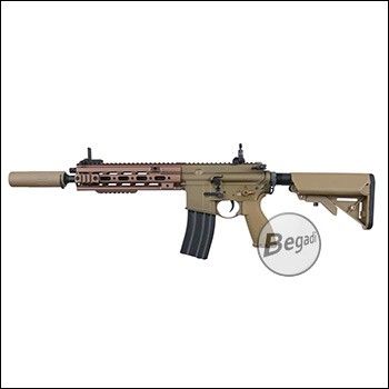 E&C SMR16 10,5" -GEN.4- S-AEG mit Begadi CORE EFCS / Mosfet & PRO HopUp & QD Silencer - RAL (frei ab 18 J.)