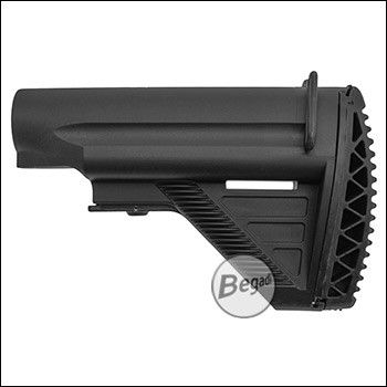 E&C Retractable Stock für SMR17 & SMR28 Serie, breite Version  -schwarz-