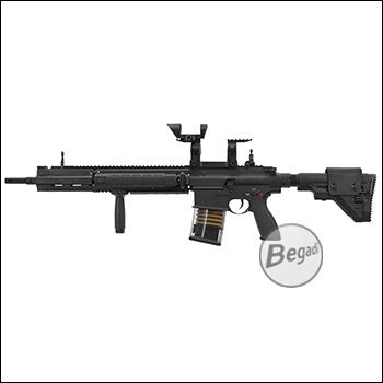 E&C SMR28-G -GEN.4- S-AEG mit Begadi CORE EFCS / Mosfet, Mamba Motor, FSWS & PRO HopUp, inkl. Scope- & Reddot Mount etc. - schwarz- (frei ab 18 J.)