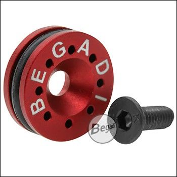 Begadi CNC Aluminium Pistonhead für GBB Kurzwaffen (13.5mm Version) mit Ventilation -rot-