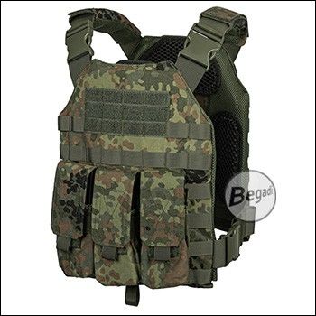 Begadi Plate Carrier "LIGHTWEIGHT" (Set inklusive SAPI Dummys), flecktarn - Größe XL