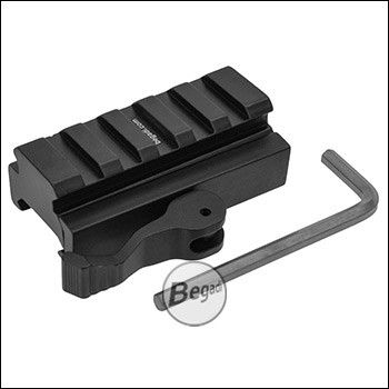 Begadi QD Picatinny Riser, lange Version (5 Slots - 60mm)