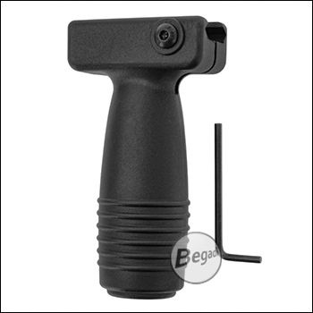 Begadi Nylon Fiber Front Grip / Frontgriff "Classic Style" (rund) für alle Picatinny Rails (RIS), schwarz