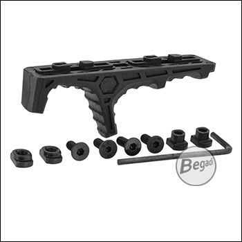 Begadi Lightweight Nylon Fiber Handstop / Frontgriff für M-LOK & Keymod Systeme (lange Version), schwarz