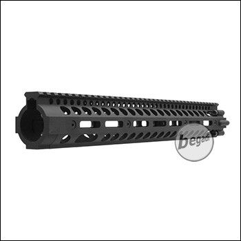 Begadi HW4 DeluXe CNC Handguard, schwarz - 20" / 388mm Version