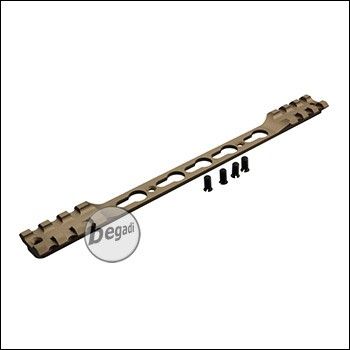 Double Picatinny & KeyMod Rail für Begadi Modular Handguard System - TAN