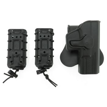 AMOMAX Paddle Hartschalen- Holster für HiCapa Modelle plus 2x Magazinpouch .45ACP/MP 