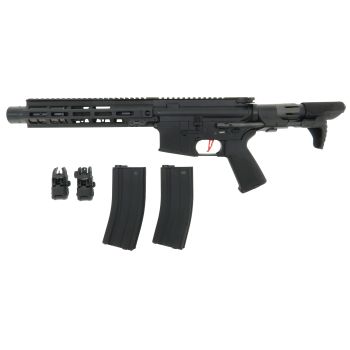 E&C M4 "Honey Badger" PDW S-AEG -mit Mamba Motor -rot-, Speed Trigger -rot-, Silencer & Begadi CORE EFCS / Mosfet (frei ab 18 J.)