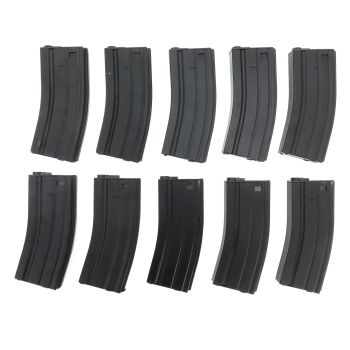 10x E&C M4 / M16 Metall MidCap Magazine (140 BBs) -schwarz-