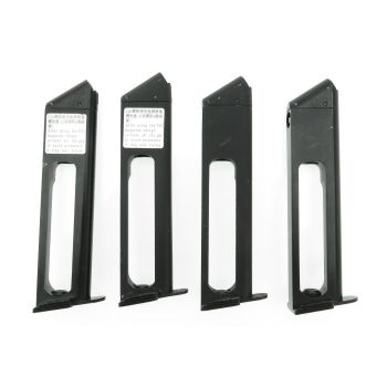 4x KJ Works MKII NBB Magazin 17 Schuss, schwarz - CO2 Version (für Bastler)