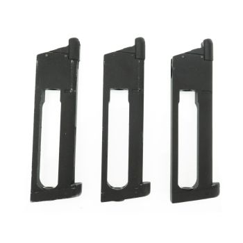 3x Magazin für KJW KP-07 Serie, 26 BBs - CO2 Version, schwarz (für Bastler)