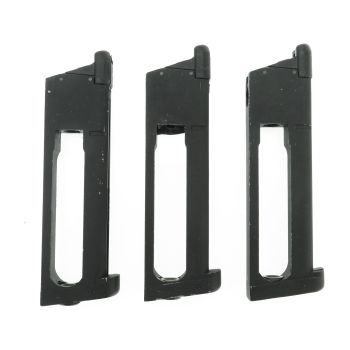 3x Magazin für KJW KP-07 Serie, 26 BBs - CO2 Version, schwarz (für Bastler)