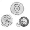 Begadi Silverline SR25 - CNC Gearset (Low Noise) - galvanisch vernickelt - 13:1 mit 19Z Sector Gear