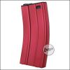 E&C M4 / M16 MidCap Magazin (120 BBs) aus Aluminium (Skeletor - rot)