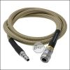 Begadi HPA "Flex" Schlauch / Hose, Nylon Sleeved, US Foster QD, 100cm -TAN / FDE-