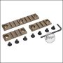 Begadi Aluminum Rail Set for E&C SMR16 7" + 10,5" Models -TAN / pearl gold-