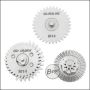 Begadi Silverline M14 CNC Gearset (Low Noise) - galvanisch vernickelt - 18:1 mit 16Z Sector Gear [Cyma / Begadi Sport]