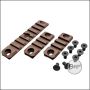 E&C SMR16 7" + 10,5" Rail Set aus Aluminium inkl. Schrauben (RAL)