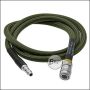 Begadi HPA "Flex" Schlauch / Hose, Nylon Sleeved, US Foster QD, 100cm -olive-