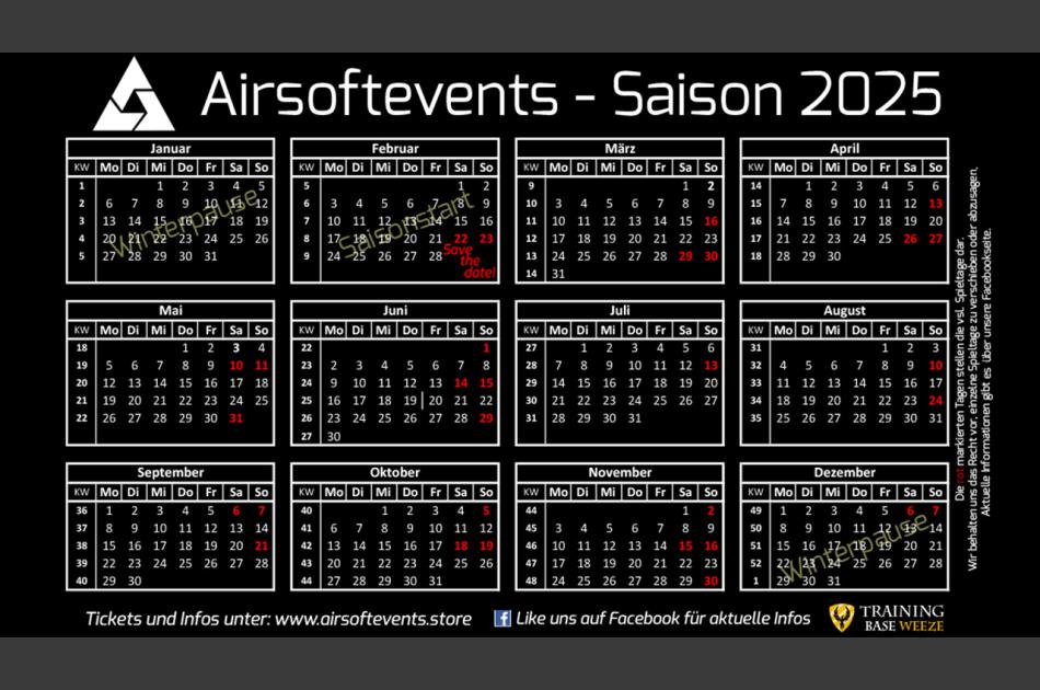 3Airsoftevents - Der Kalender 2025